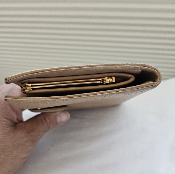 VGUC Chanel Caviar Leather Kisslock Beige Wallet Vintage - Picture 5 of 17